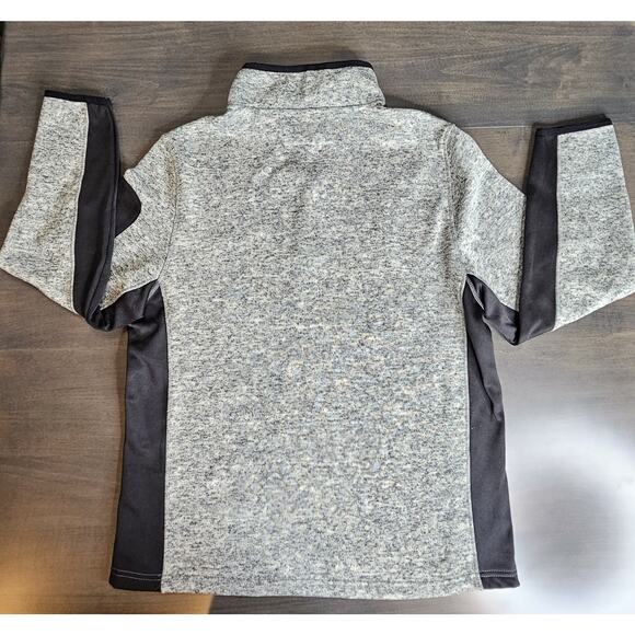 Beverly Hills Polo Club Men's Gray and Black Quarter Zip Pullover Sweater Size L - Picture 2 of 4